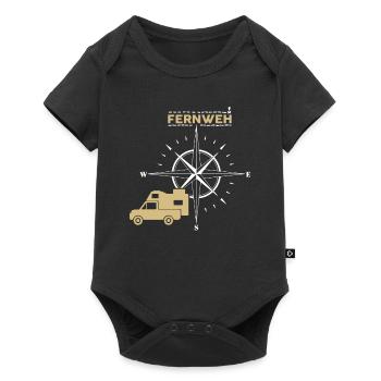 Pickup mit Wohnkabine Absetzkabine Fernweh - Baby Premium Kurzarmbody - Schwarz - Vorne