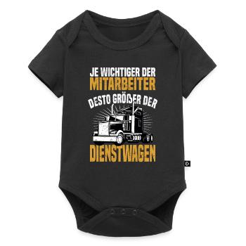 LKW Fernfahrer Fahrer Trucker Spedition Geschenk - Baby Premium Kurzarmbody - Schwarz - Vorne