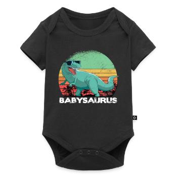 Babysaurus - Bébé dinosaure Dino Unicorn - Body à manches courtes Premium Bébé - noir - Devant