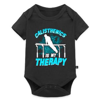 Sport amusant Calisthenics Entraînement - Body à manches courtes Premium Bébé - noir - Devant