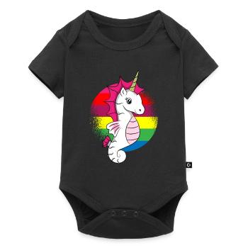 Seahorse colorful by The Manzanita's - Baby Premium short-sleeve bodysuit - black - Front