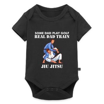 Jiujitsu Dad Einige Dad spielen Golf Real Dad trai - Baby Premium Kurzarmbody - Schwarz - Vorne