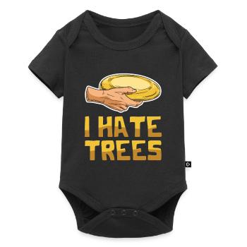 Discgolf Spruch für einen Discgolf Spieler - Baby Premium Kurzarmbody - Schwarz - Vorne