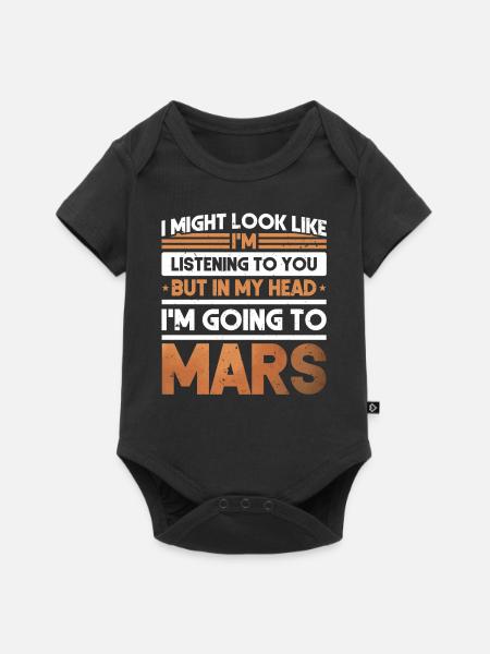 Mars - Baby Premium Kurzarmbody - Schwarz