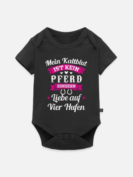 Pferd Kaltblut Geschenk Kaltblüter Geschenkidee - Baby Premium Kurzarmbody - Schwarz
