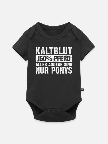 Kaltblut Pferd - Baby Premium Kurzarmbody - Schwarz
