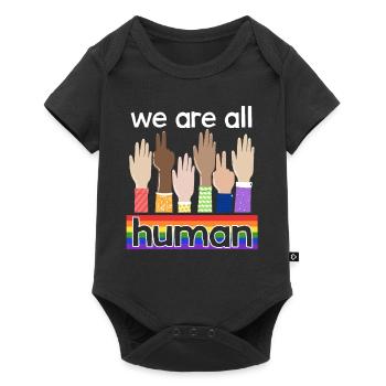 LGBTQ We are all people - Baby Premium short-sleeve bodysuit - black - Front