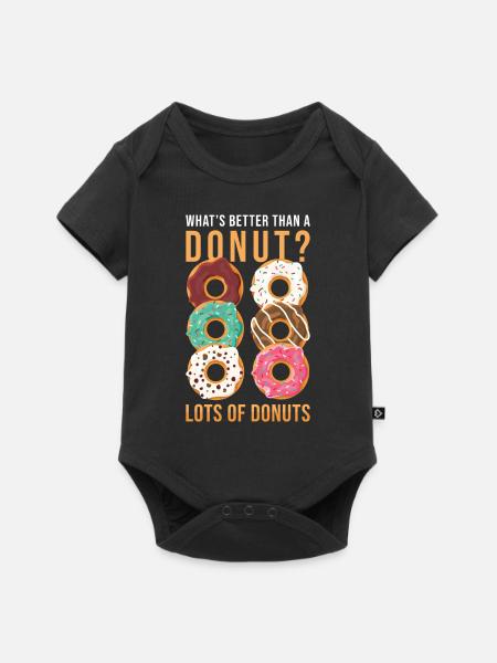 Donut - Baby Premium Kurzarmbody - Schwarz
