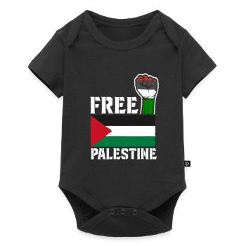 Palestine libre - Liberté pour la Palestine - Body à manches courtes Premium Bébé - noir - Devant