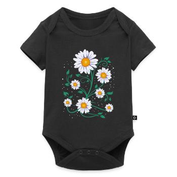 Cute Daisy Summer Daisies Spring Time Flowers - Baby Premium short-sleeve bodysuit - black - Front