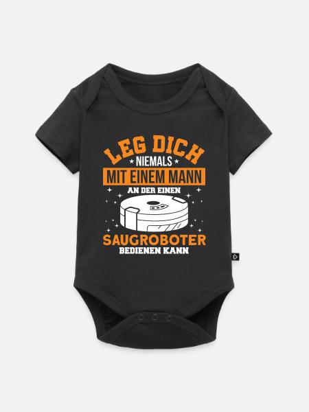Reinigungskraft Saugroboter Putzkraft Geschenk - Baby Premium Kurzarmbody - Schwarz