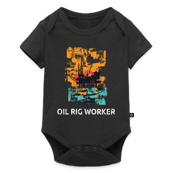 Plate-forme pétrolière Bohrinsel - Body à manches courtes Premium Bébé - noir - Devant
