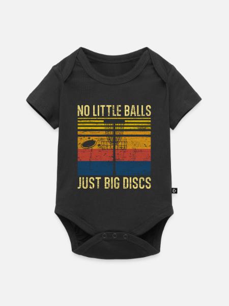 Disc Golf Retro - Baby Premium Kurzarmbody - Schwarz