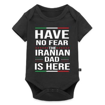 Iran père Iran Enseign - Body à manches courtes Premium Bébé - noir - Devant