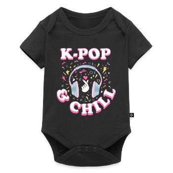 K-Pop - Baby Premium Kurzarmbody - Schwarz - Vorne