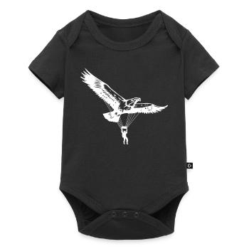 Parapente parapente comme aigle - Body à manches courtes Premium Bébé - noir - Devant