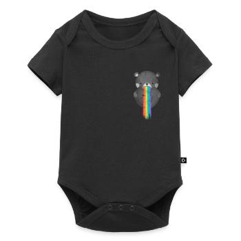 Ours Teddy Arc-en-ciel LGBT Pride Gay CSD - Body à manches courtes Premium Bébé - noir - Devant