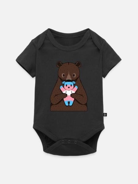 Transgender Pride Mama Bear - Baby Premium short-sleeve bodysuit - black