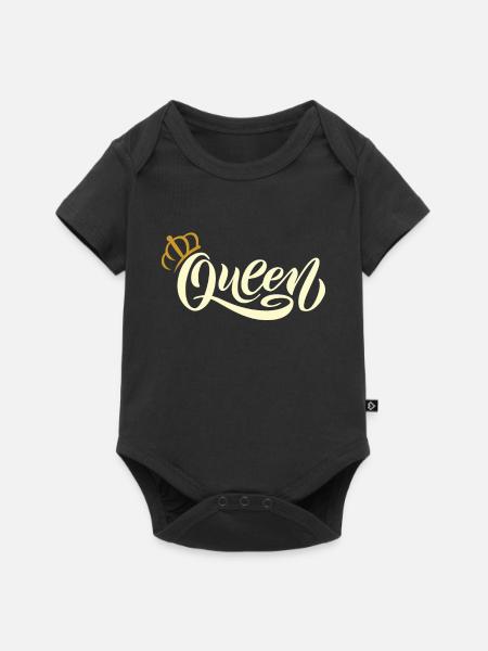 Königin - Baby Premium Kurzarmbody - Schwarz