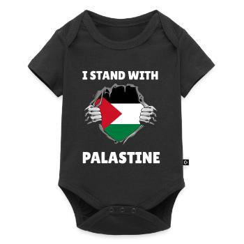 I Stand With Palestine Palestinian Flag - Baby Premium short-sleeve bodysuit - black - Front