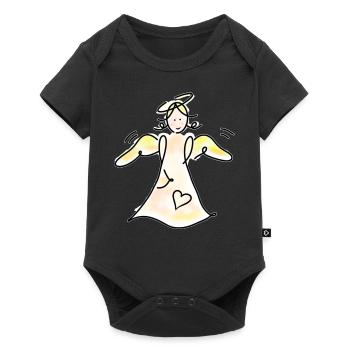 Anges gardiens au halo - Body à manches courtes Premium Bébé - noir - Devant
