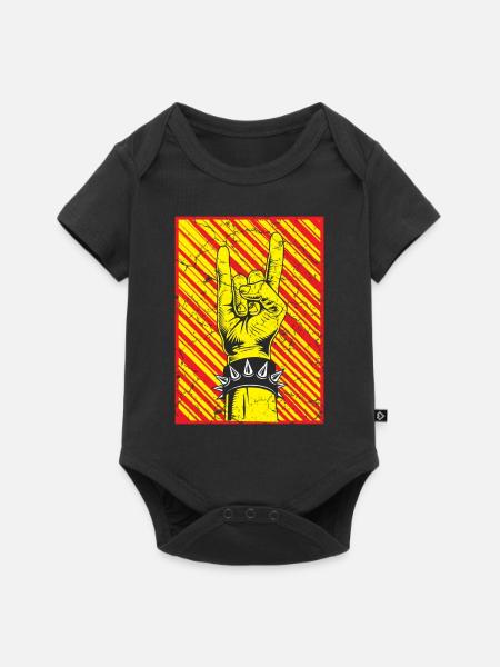 Teufelshorn Punks Punk - Baby Premium Kurzarmbody - Schwarz