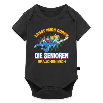 Lasst mich durch die Senioren brauchen mich - Baby Premium Kurzarmbody - Schwarz - Vorne