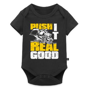 Bulldozer bulldozer caterpillar - Baby Premium short-sleeve bodysuit - black - Front