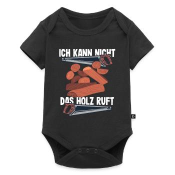 Handwerker Holzfäller Forstwirt Forstarbeiter - Baby Premium Kurzarmbody - Schwarz - Vorne