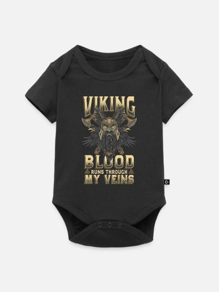 Wikinger - Baby Premium Kurzarmbody - Schwarz