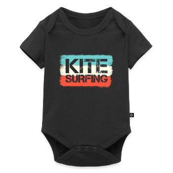 Kite Surf Retro - Body à manches courtes Premium Bébé - noir - Devant
