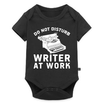 Do Not Disturb Writer At Work Cute Writing Author - Body à manches courtes Premium Bébé - noir - Devant