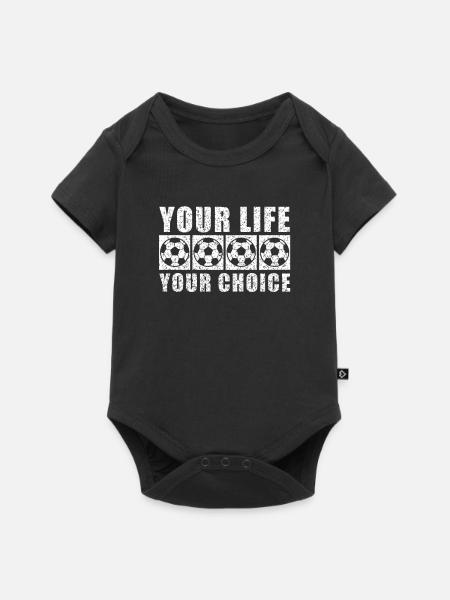 Fussball Sprüche Soccer Player - Baby Premium Kurzarmbody - Schwarz