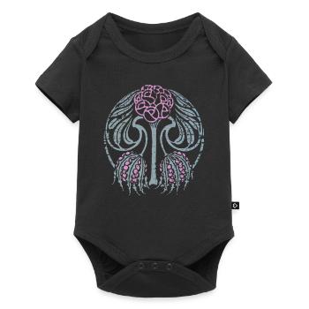 Jugendstil, Vintage-1900, Mandala-Motiv - Baby Premium Kurzarmbody - Schwarz - Vorne