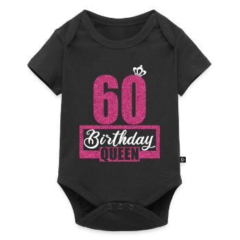 60th Birthday 60 years 60s Birthday Queen - Baby Premium short-sleeve bodysuit - black - Front