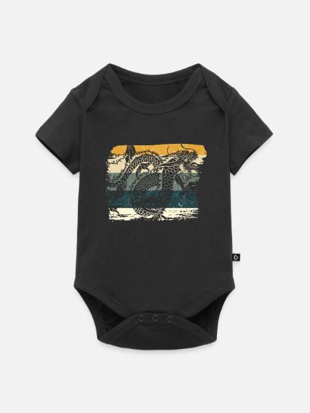 Chinesischer Drache - Baby Premium Kurzarmbody - Schwarz