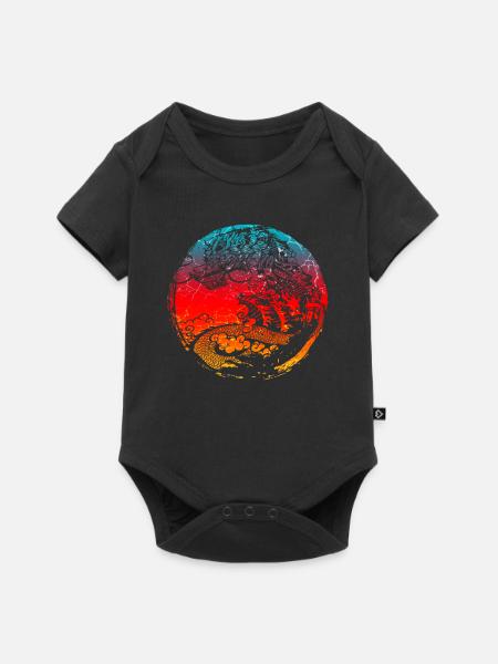 Chinesischer Drache - Baby Premium Kurzarmbody - Schwarz