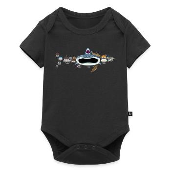 Hai, Haie, Haiarten als Hai - Baby Premium Kurzarmbody - Schwarz - Vorne