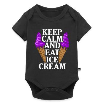Eiscreme - Baby Premium Kurzarmbody - Schwarz - Vorne