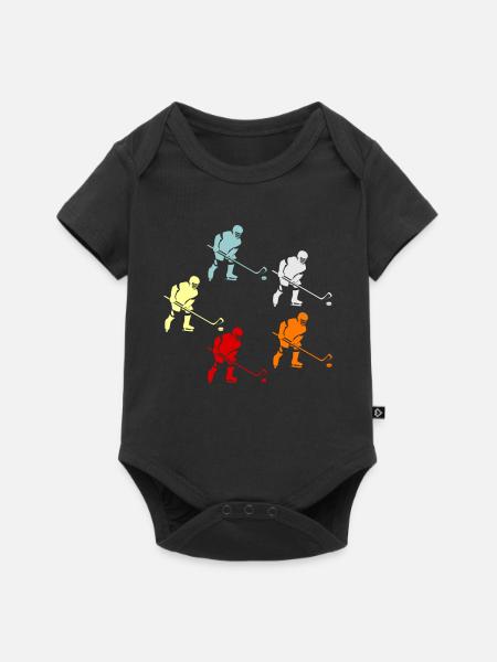 Eishockey - Baby Premium Kurzarmbody - Schwarz