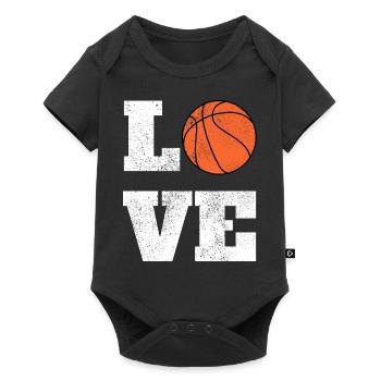 Love basketball basketball players - Baby Premium short-sleeve bodysuit - black - Front