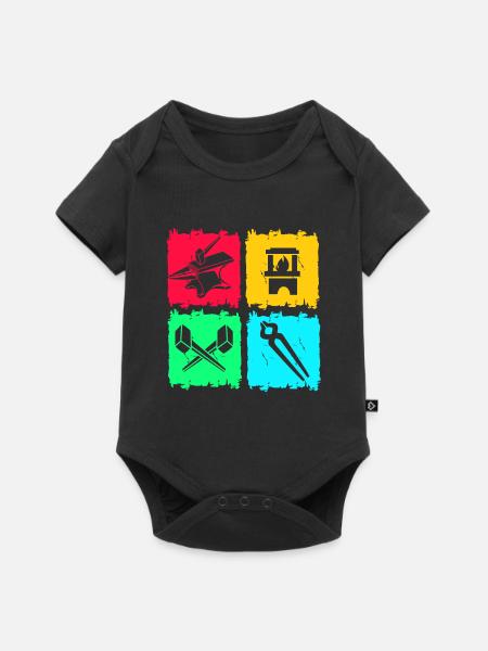 Schmied Amboss - Baby Premium Kurzarmbody - Schwarz