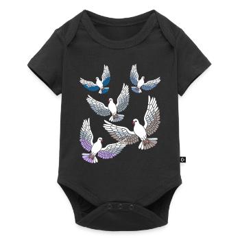 Doves of Peace Pigeons Pigeon Breeders Breeders Birds - Baby Premium short-sleeve bodysuit - black - Front