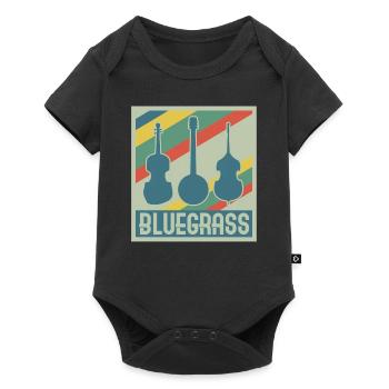 Bluegrass Retro Vintage Country Music - Body à manches courtes Premium Bébé - noir - Devant