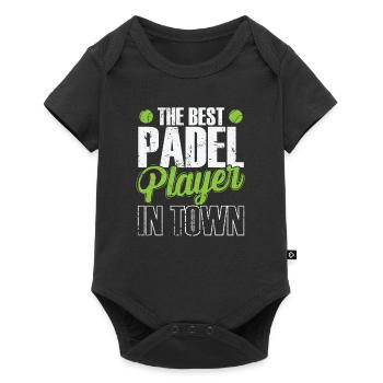 The Best Padel Player in Town Tennis Sport - Body à manches courtes Premium Bébé - noir - Devant