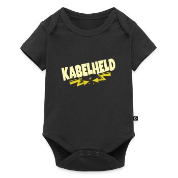 Kebelheld Elektriker Elektroniker Elektrotechniker - Baby Premium Kurzarmbody - Schwarz - Vorne