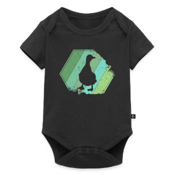 Duck Retro - Baby Premium short-sleeve bodysuit - black - Front