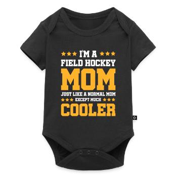 maman maman hockey sur le terrain - Body à manches courtes Premium Bébé - noir - Devant
