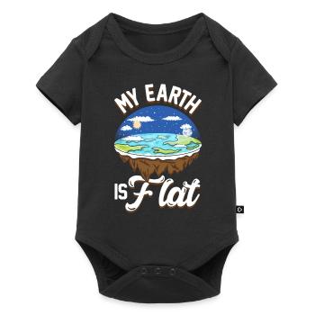 flat earth global lockdown the conspiracy - Body à manches courtes Premium Bébé - noir - Devant