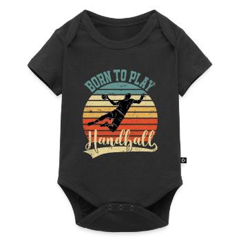 Handball Handball Handball Coureurs - Body à manches courtes Premium Bébé - noir - Devant
